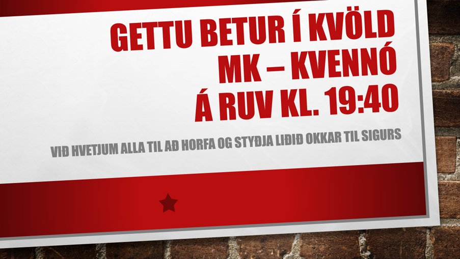 Auglýsing um keppni í Gettu betur