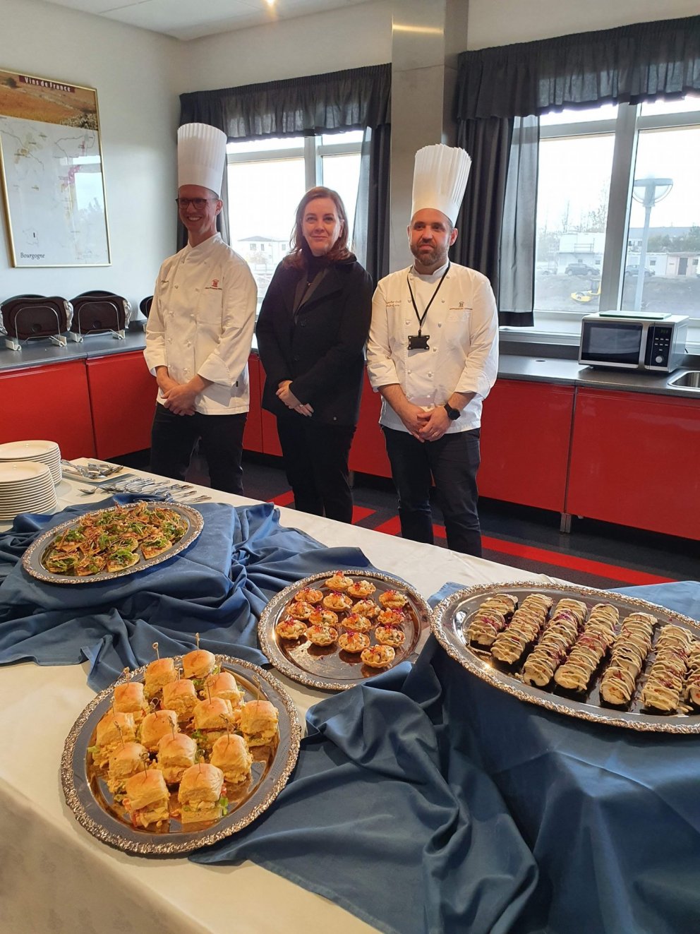 Kennararnir Ægir og Daði ásamt Svandísi matvælaráðherra.