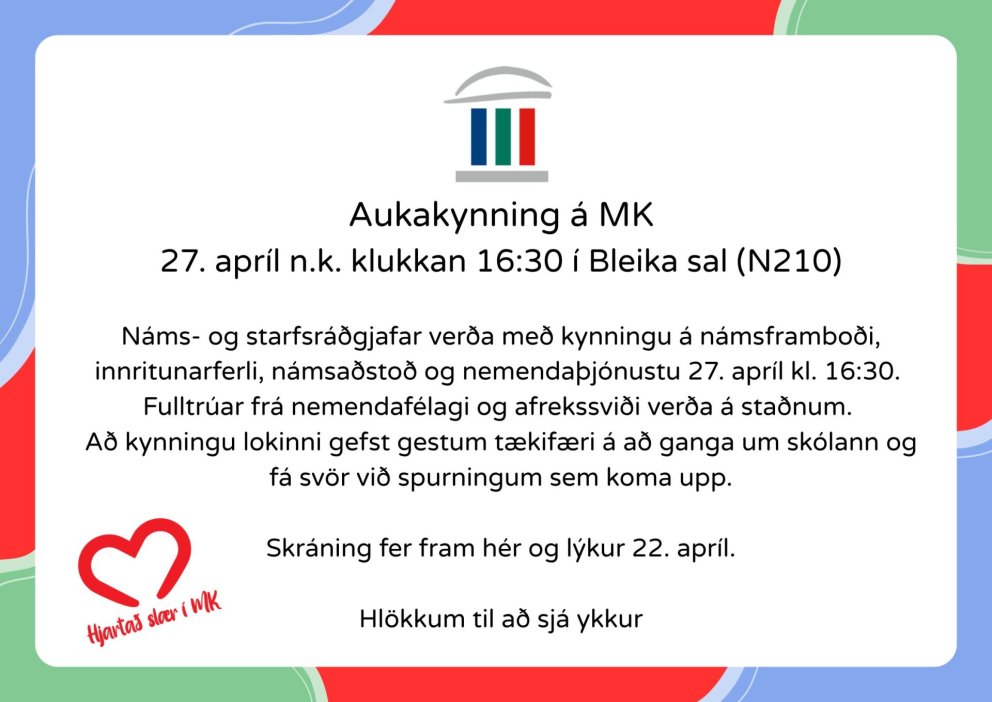 Aukakynning á MK - Skráning