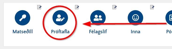 Próftafla haustannar 2022 er komin á heimasíðuna