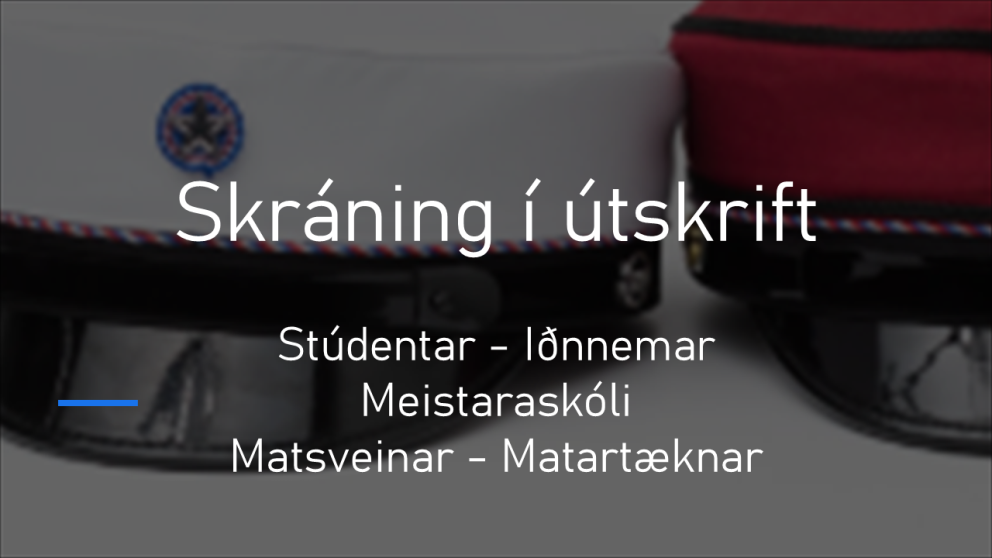 Skráning í útskrift í desember 2025