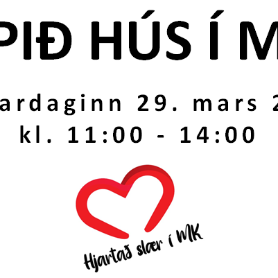 Opið hús í MK laugardaginn 29. mars frá 11:00 – 14.00